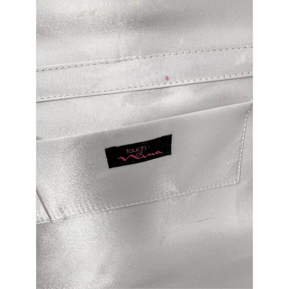 Vintage Touch of Nina Women's Metallic Magnetic Clutch Shoulder Bag Silver OS - Picture 7 of 12